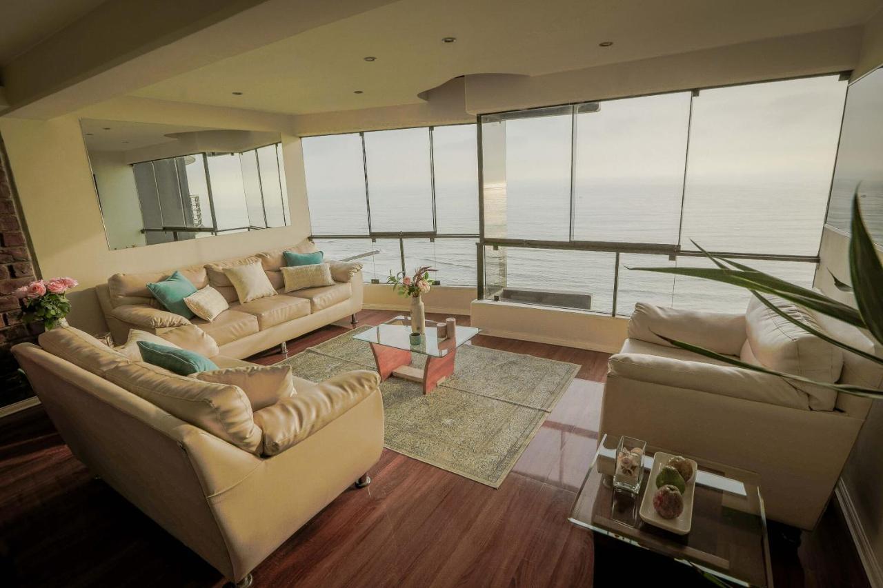 Oceanfront Penthouse In Miraflores 利马 外观 照片